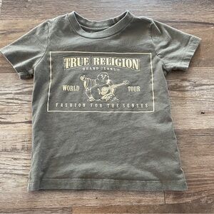 True Religion kids army green tshirt XS